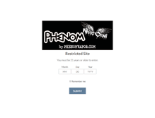 Tablet Screenshot of phenomvapor.com